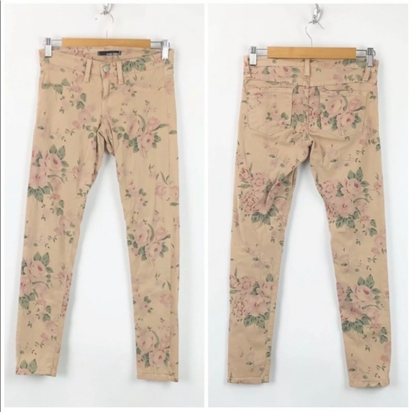 Flying Monkey Denim - Beautiful Flying Monkey Skinny Floral Jeans